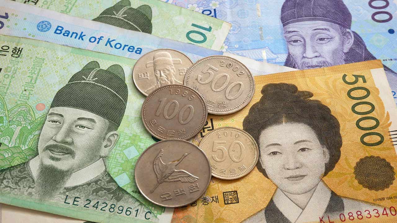 korean won into pounds